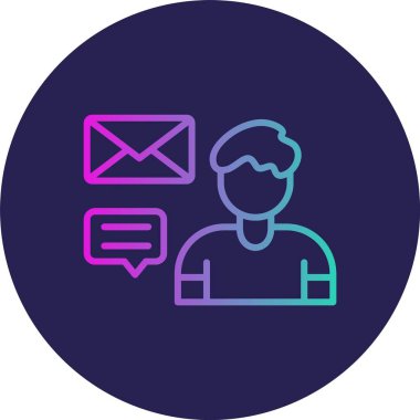 İleti Satırı Gradyan Çemberi Simgesi