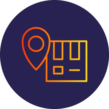 Konum Çizgisi Gradyan Çemberi Simgesi