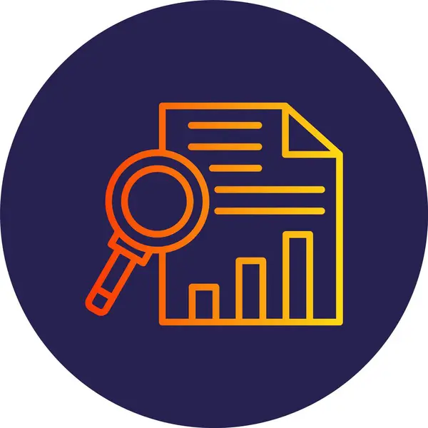 Stock vector Data Research Line Gradient Circle Icon