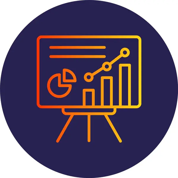 stock vector Data Visualization Line Gradient Circle Icon