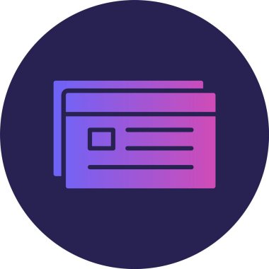 Kredi Kartı Kabartma Çemberi Grafik Simgesi