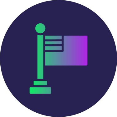 İşaretli İşaret Çemberi Gradyan Simgesi