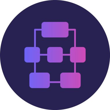 Hiyerarşi Kabartma Çemberi Gradyan Simgesi