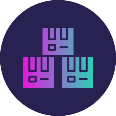 Kabartma Çemberi Gradyan Simgesini Kutular