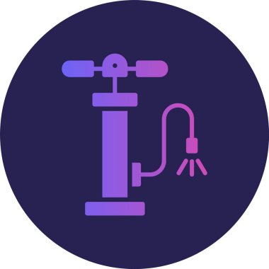 Hava Pompası Kabartma Çemberi Gradyan Simgesi