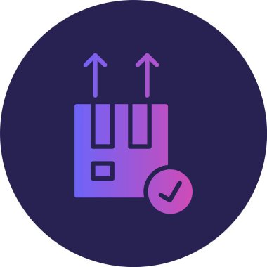 Paket Kabartma Çemberi Gradyan Simgesi