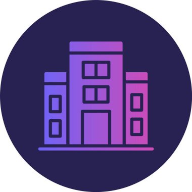 Şirket Kabartma Çemberi Gradyan Simgesi