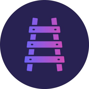 Demiryolu Kabartma Çemberi Gradyan Simgesi