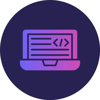 Kabartma Çemberi Gradyan Simgesi Programlanıyor