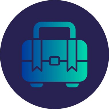 Çanta Kabartma Çemberi Gradyan Simgesi