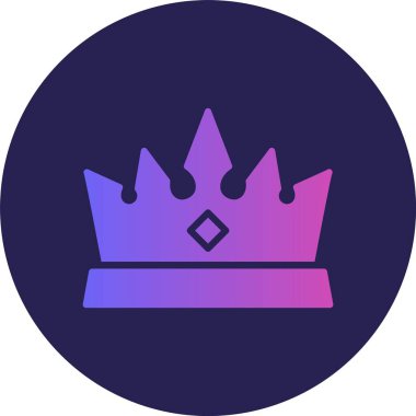 Crown Glyph Çember Gradyan Simgesi