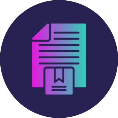 Kağıt Kabartma Çemberi Gradyan Simgesi