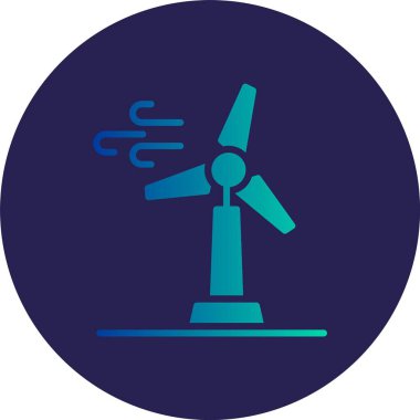 Yel değirmeni Kabartma Çemberi Gradyan Simgesi