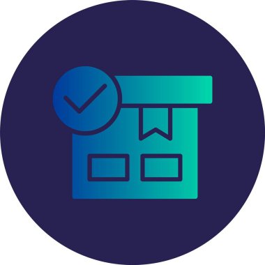 Paket Kabartma Çemberi Gradyan Simgesi