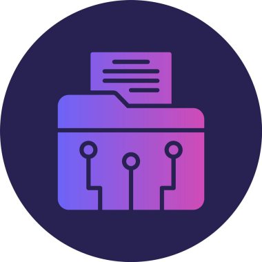 Dizin Kabartma Çemberi Gradyan Simgesi