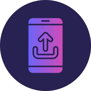 Kabartma Çemberi Gradyan Simgesini Yükle