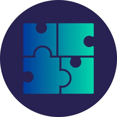 Bulmaca Kabartma Çemberi Gradyan Simgesi