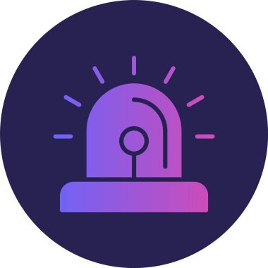Alarm Kabartma Çemberi Gradyan Simgesi