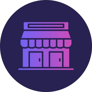 Piyasa Kabartma Çemberi Gradyan Simgesi