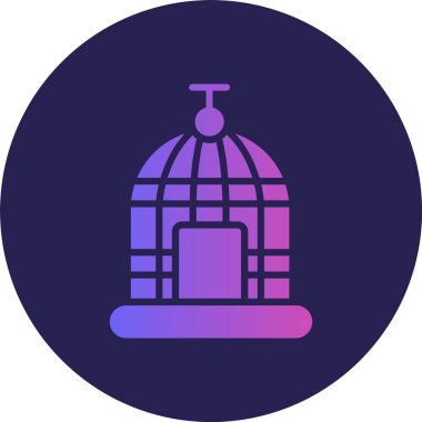 Kafes Kabartma Çemberi Gradyan Simgesi