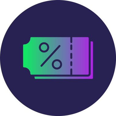 Kupon Kabartma Çemberi Gradyan Simgesi