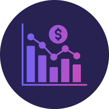Çubuk Grafik Kabartma Çemberi Grafik Simgesi Simgesi