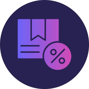 İndirimli Kabartma Çemberi Gradyan Simgesi