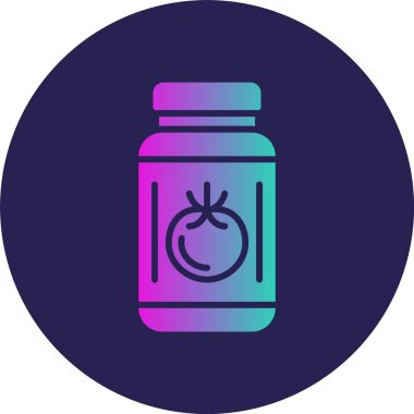 Jam Glyph Çember Gradyan Simgesi