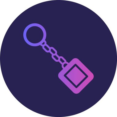 Anahtarlık Kabartma Çemberi Gradyan Simgesi