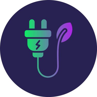 Biyokütle Kabartma Çemberi Gradyan Simgesi