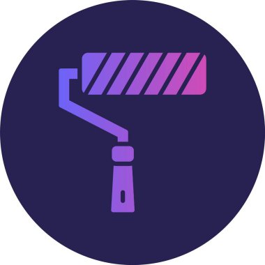 Boya Roller Glyph Çemberi Gradyan Simgesi