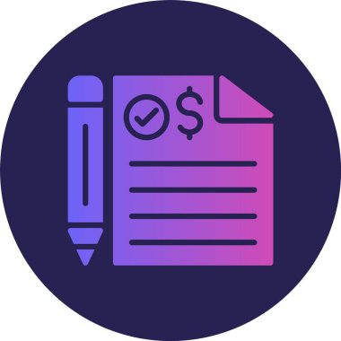 Toplam Kabartma Çemberi Gradyan Simgesi