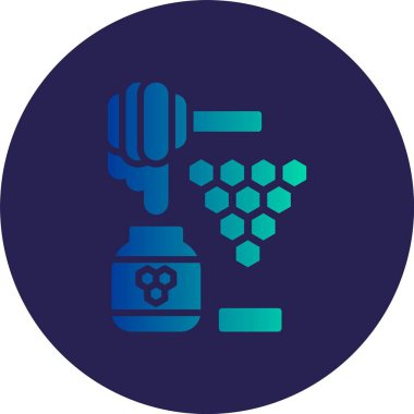 Bal Kabartma Çemberi Gradyan Simgesi