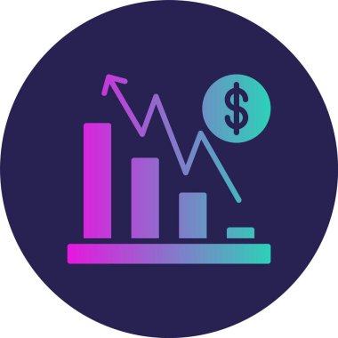 Glyph Çemberi Gradyan Simgesinden kar eder