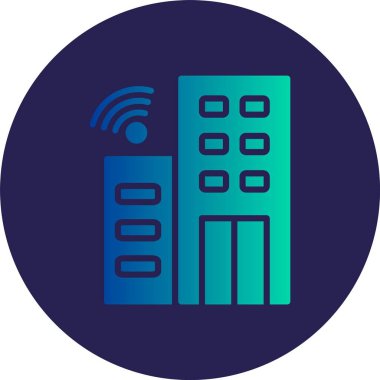 İnternet Hizmetleri Kabartma Çemberi Gradyan Simgesi