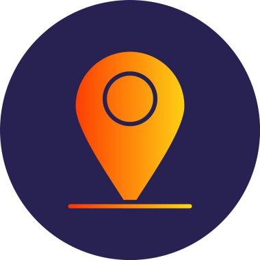 Yer Tutucu Kabartma Çemberi Gradyan Simgesi