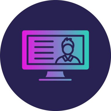 Kullanıcı Kabartma Çemberi Gradyan Simgesi