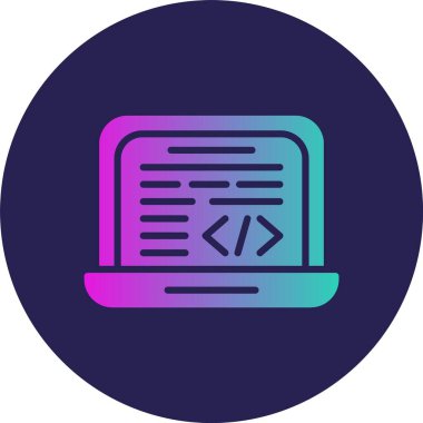 Kodlama Çemberi Gradyan Simgesi