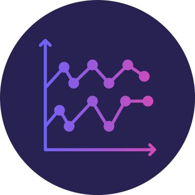 Satır Çizelgesi Kabartma Çemberi Gradyan Simgesi