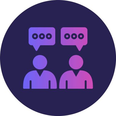 Konuşma Kabartma Çemberi Gradyan Simgesi