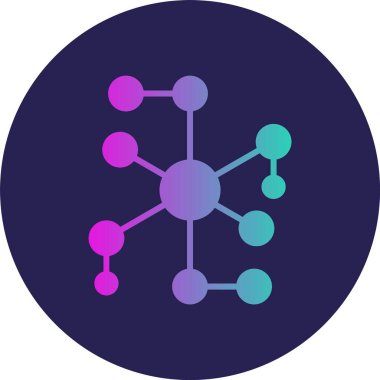 Ağ Kabartma Çemberi Gradyan Simgesi