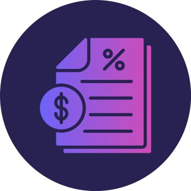 Vergi Kabartma Çemberi Gradyan Simgesi