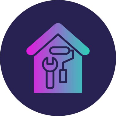 Ev Yenileme Çemberi Gradyan Simgesi