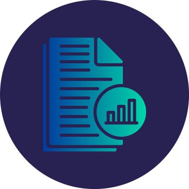 Dosya Kabartma Çemberi Gradyan Simgesi Analizi