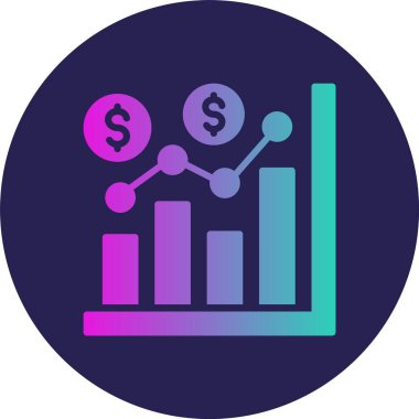 Dalgalanma Kabartma Çember Gradyan Simgesi