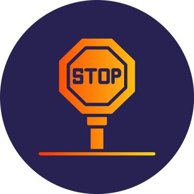 Sinyal Çemberi Gradyan Simgesini Durdur