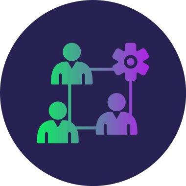 Yapı Kabartma Çemberi Gradyan Simgesi