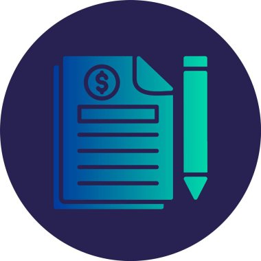 Açıklama Glyph Çember Gradyan Simgesi