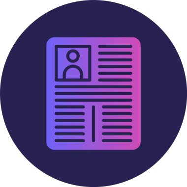 CV Kabartma Çemberi Gradyan Simgesi