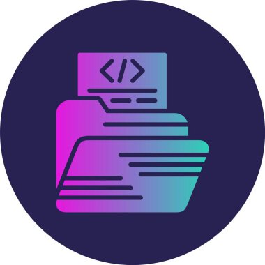 Kodlama Çemberi Gradyan Simgesi